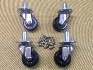 099-4000-000 (4) Genuine Fender Heavy Duty Ball-Bearing Swivel Amplifier Casters With Mounting Screws